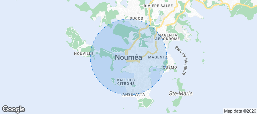 Noumea Airbnb map